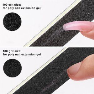 Cylinder set black sand file 15 pcs nail file